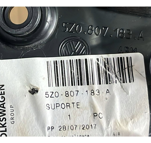 Suporte Guia Parachoque Diant Esquerdo Vw Fox 10 A 14 Orig - Imagem 5